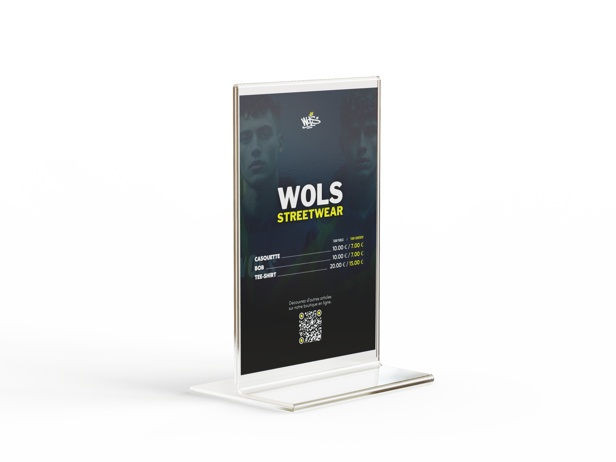 Affiche de prix en format A5.