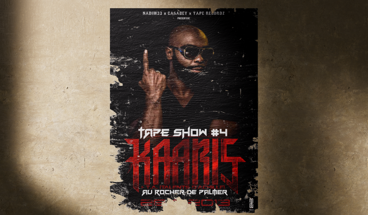 Affiche annonçant le concert de Kaaris au Rocher de Palmer à Cenon.