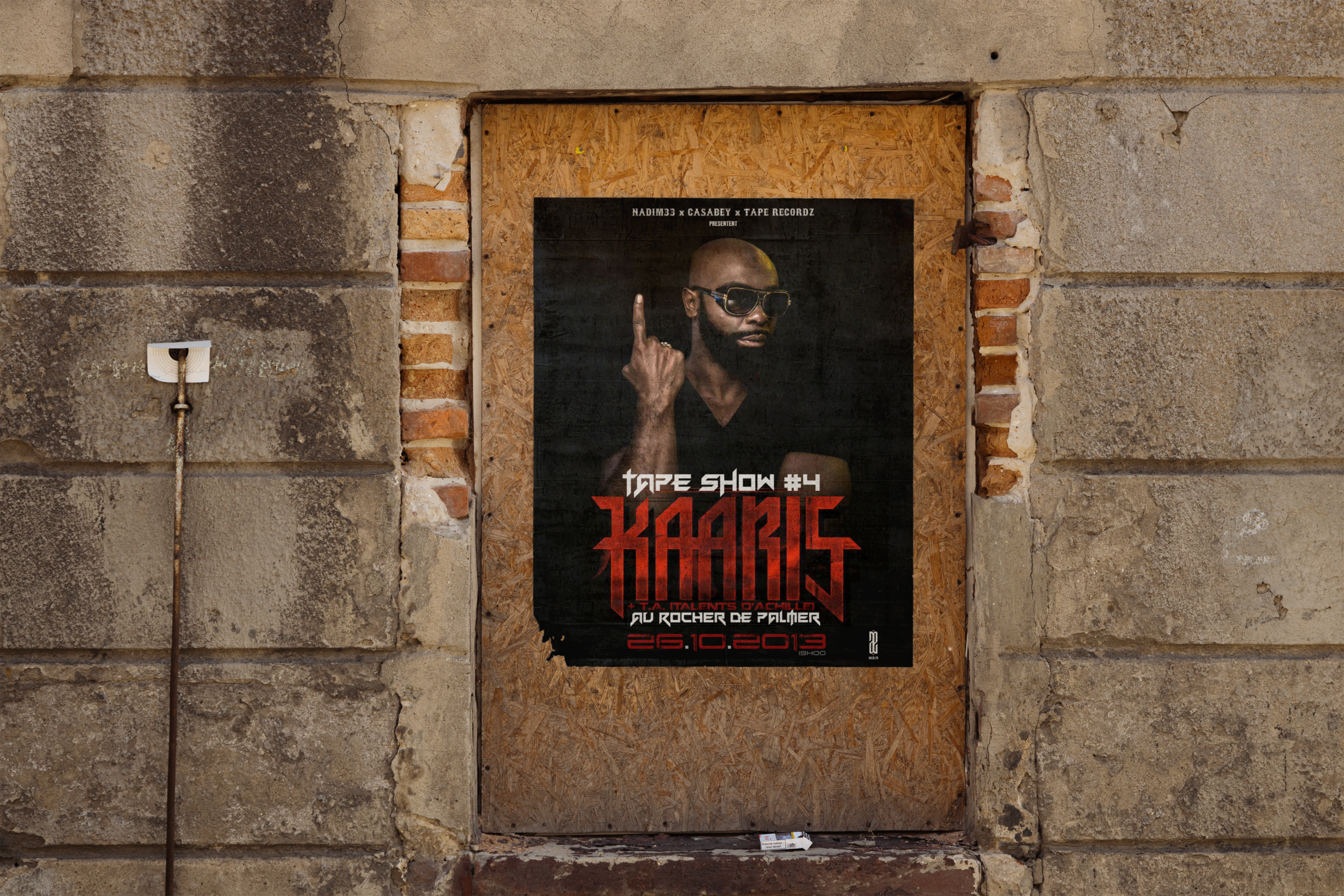 Affiche annonçant le concert de Kaaris au Rocher de Palmer à Cenon.