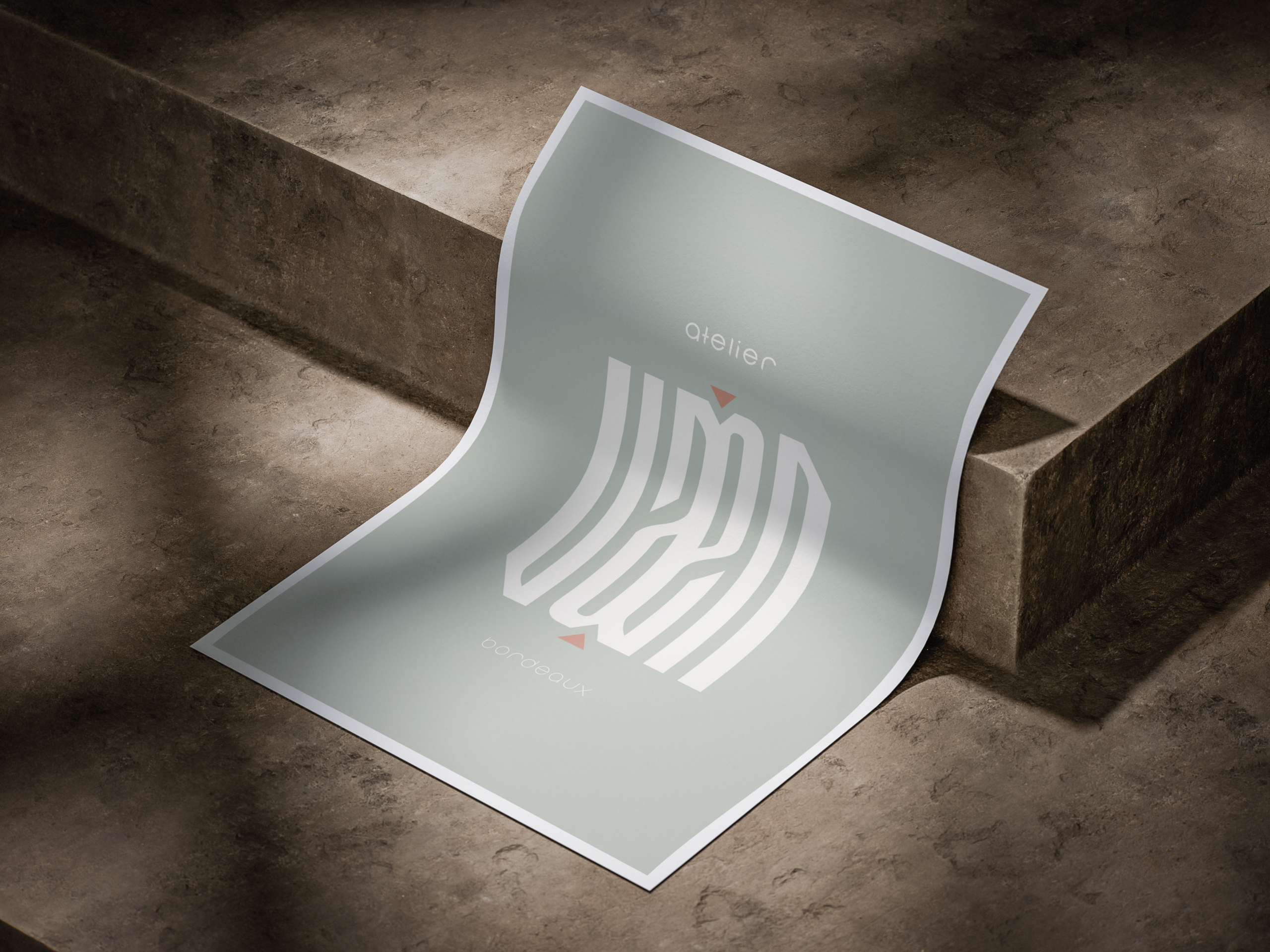 Affiche apposé du logo VAEN, posé sur le sol.