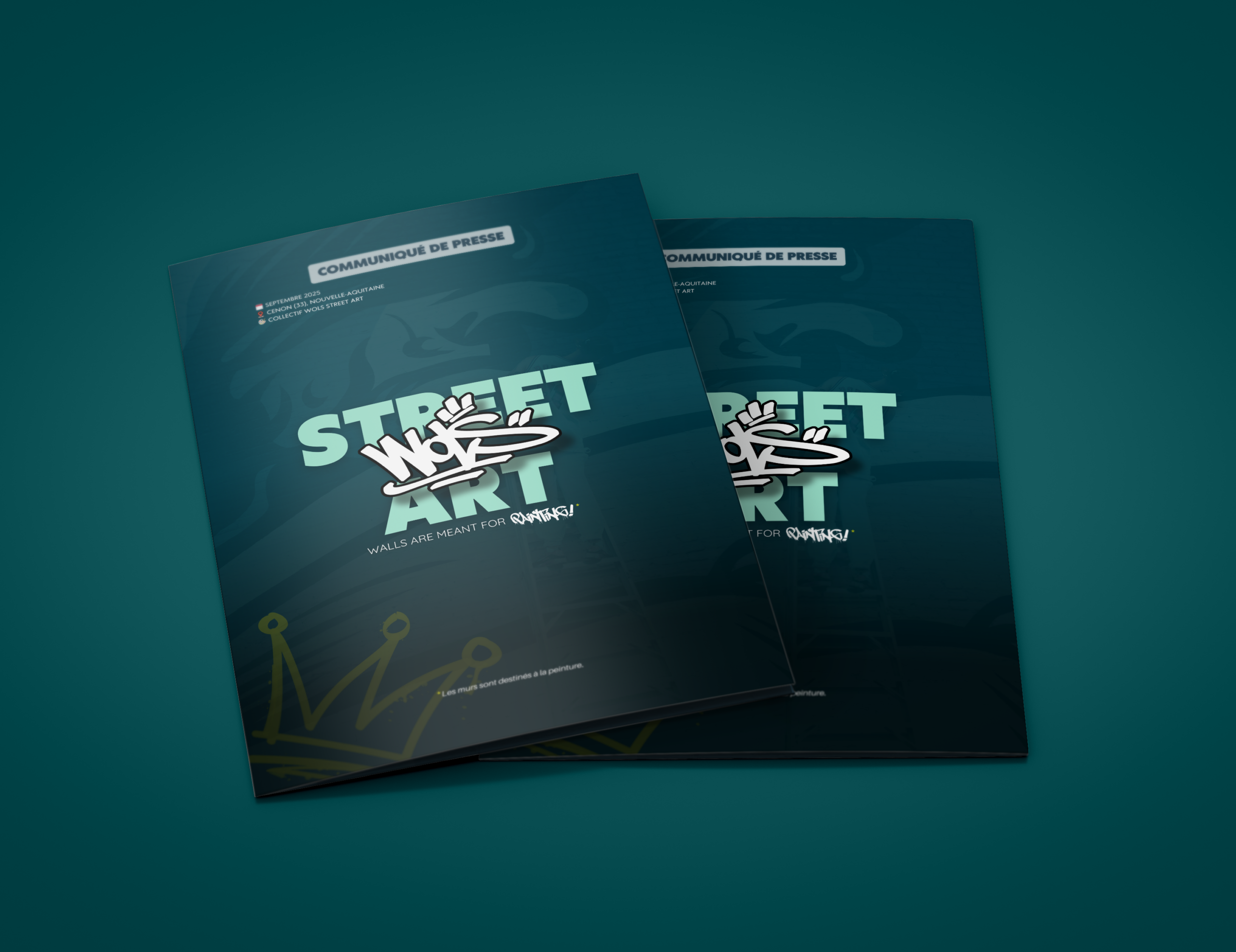 Dépliant communiqué de presse WOLS Street Art pour l'événement JAM D’ARC 25 à Cenon.