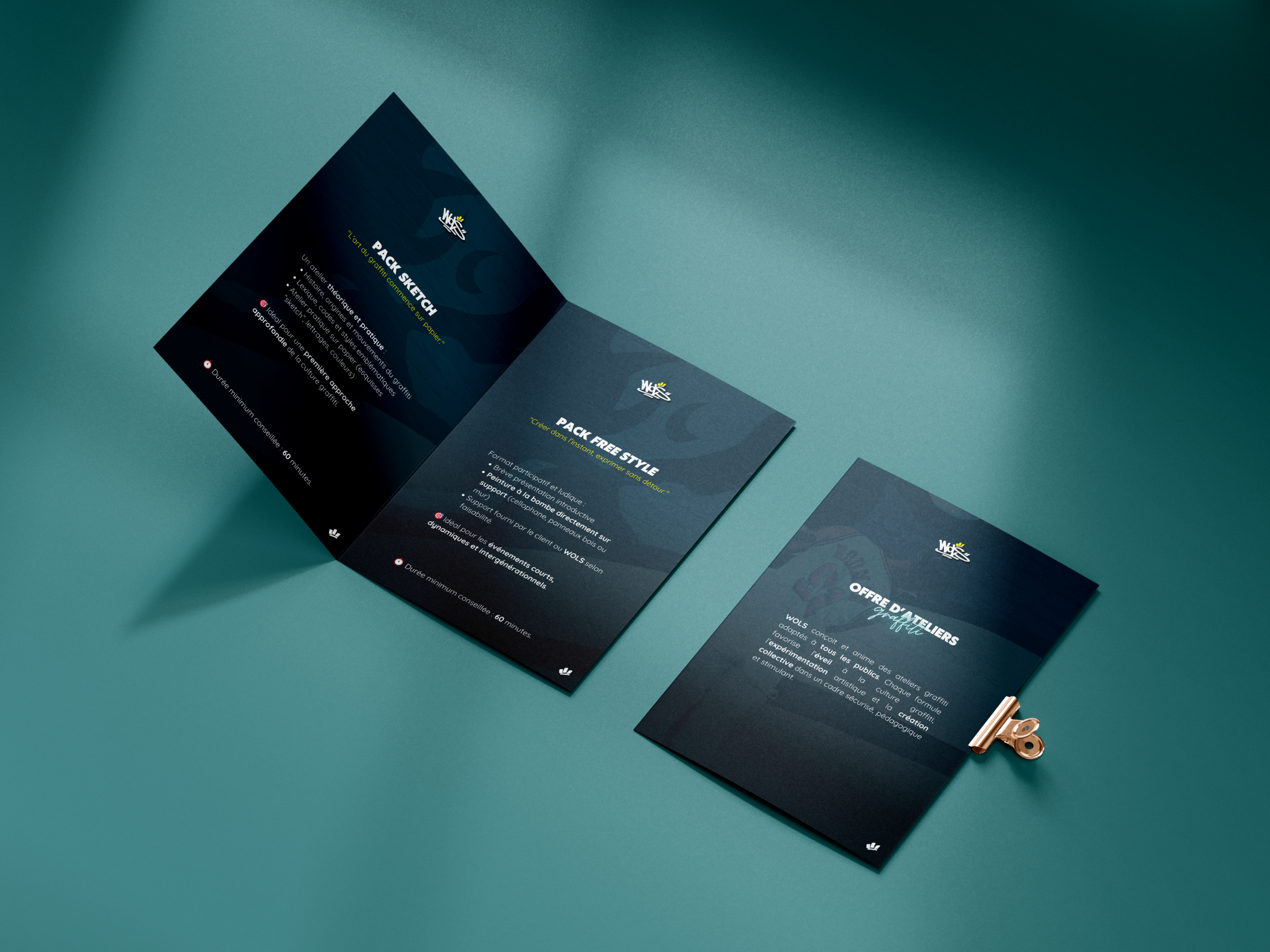 Dépliant catalogue de services WOLS Street Art.